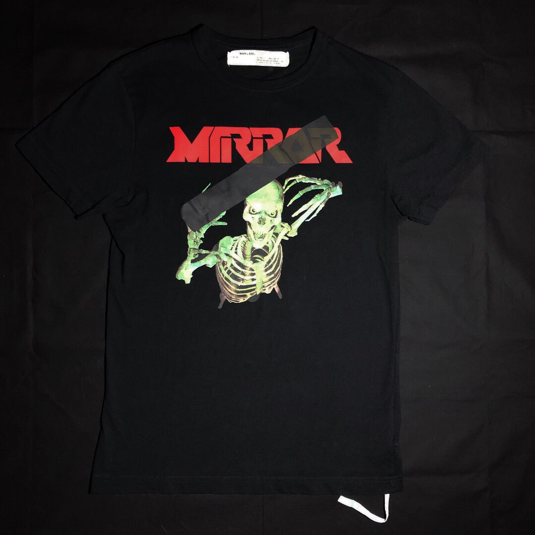 Off white mirror skull tee hotsell